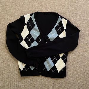 Brandy Melville Argyle Sweater ONE SIZE